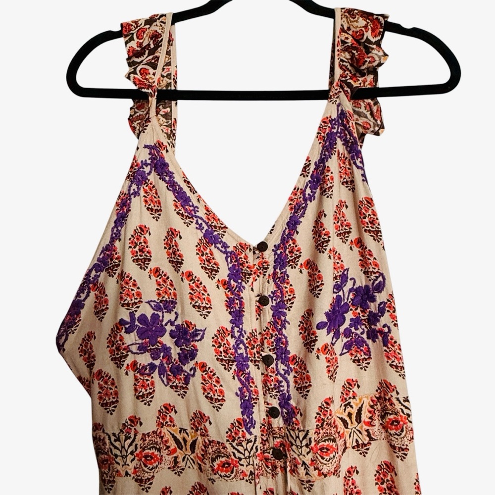 Raga - Anthropologie -Blooming Trails Ruffle Strap Summer Maxi Dress -
Large NWT - Picture 8 of 17